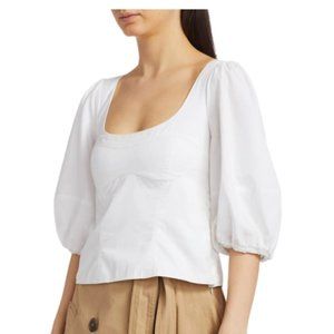 JONATHAN SIMKHAI white joy puff sleeve top